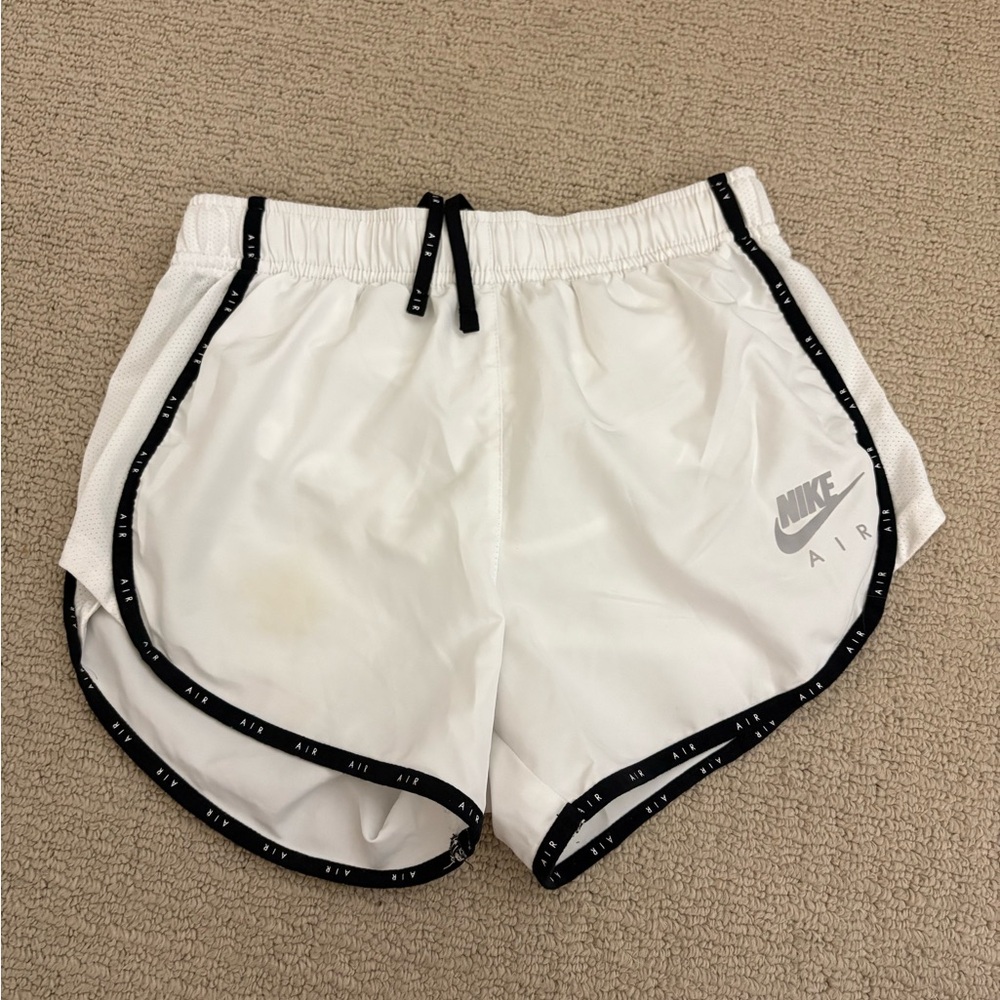 Nike White Athletic Shorts with Elastic Waistband